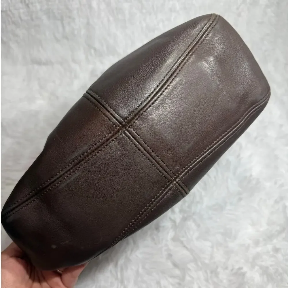 Vintage COACH 1997 Mahogany 4174 Flatiron Zip Shoulder Bag